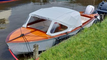 Exclusieve Snelvarende Sloep – 6,09 meter – 60 PK – 54 km/u, Tender, Nieuw, Ophalen of Verzenden, Hout
