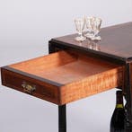 Drankentafel met 2 hangoren en lade rijk en prachtig ingeleg, Antiek en Kunst, Ophalen of Verzenden
