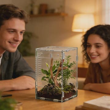 Transparant Acryl Terrarium Kweekbak voor Reptielen, Amfibie