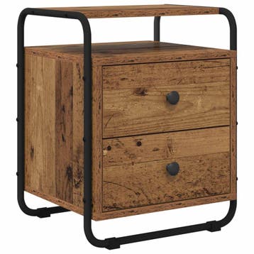 vidaXL Nachtkastje Oud hout 40 x 36,5 x 50 cm Bewerkt hout, Minder dan 45 cm, Verzenden, Nieuw, Minder dan 55 cm