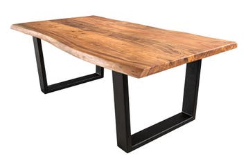 Massief houten salontafel MAMMUT 120 cm Acacia naturel, Ophalen of Verzenden, Nieuw