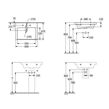 Wastafel Villeroy & Boch Subway 3.0 Met CeramicPlus 1, Ophalen of Verzenden, Nieuw