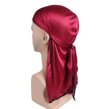 Durag / Du-rag / Do-rag / Bandana - Unisex - Rood met zwart, Ophalen of Verzenden, Nieuw