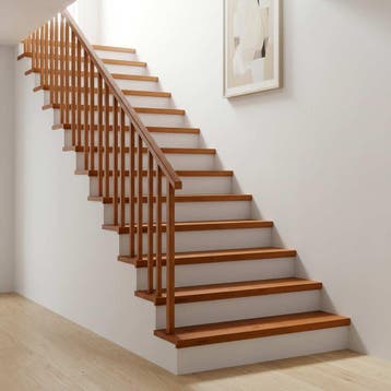 vidaXL Trap Tread 2 st 120 x 30 x 2 cm Bruin Massief, Doe-het-zelf en Verbouw, Verzenden, Nieuw