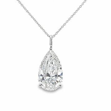 Halsketting - 14 karaat Witgoud - 7.07ct. tw. Diamant, Nieuw