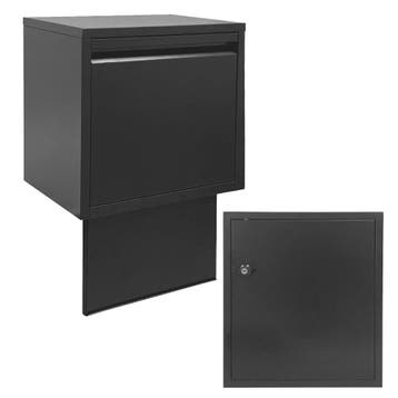 Logixbox Flexybox inbouw pakketbrievenbus compleet - grijs, Tuin en Terras, Brievenbussen, Verzenden, Nieuw