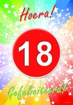 18 jaar verjaardag poster - 18 jaar versiering, Hobby en Vrije tijd, Feestartikelen, Ophalen of Verzenden, Nieuw