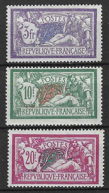 Frankrijk 1925/1926 - Serie postzegels nr. 206 t/m 208,, Gestempeld