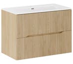 Badkamermeubel Nova 80 cm – Eiken – Hangend Badmeubel, Verzenden, Nieuw, Wastafelkast