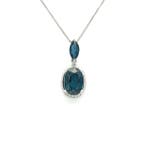 Zonder minimumprijs - Ketting met hanger - 14 karaat Witgoud, Sieraden, Tassen en Uiterlijk, Antieke sieraden