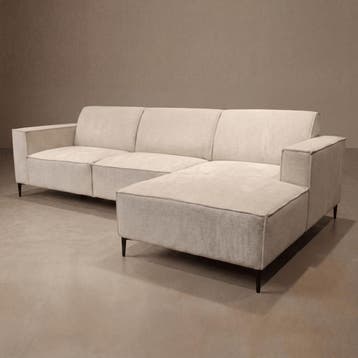 Hoekbank Milaan Beige van €999 voor €849 !!, 250 tot 300 cm, Verzenden, Hoekbank, Nieuw