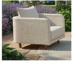 Lounge- Stoel  - Nayan - Wicker - Off White - Baratti, Verzenden, Nieuw