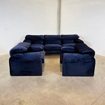 Cassina - Vico Magistretti - Sofa (3) - Maralunga - Leder