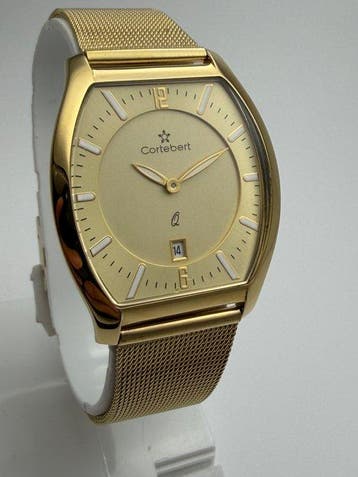 Cortébert - Quartz – Swiss Made – Gold Plated – Date -, Nieuw