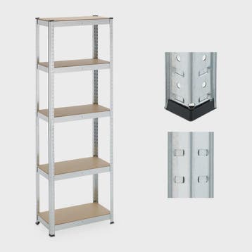 Robuuste Metalen Stellingkast - 5 MDF Planken - 500kg Draagk, Huis en Inrichting, Verzenden, Nieuw
