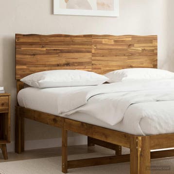 vidaXL Live Edge Hoofdbord ROSTOCK Naturel 160 cm Massief, Verzenden, Nieuw, Bruin, Hout