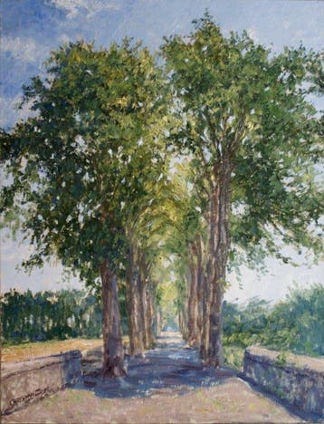 Chris van Dijk (1952) Impressionist -  Route à Laprade