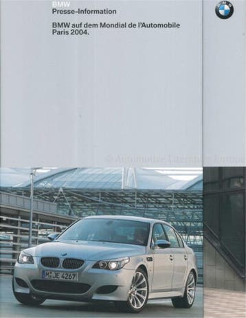 2004 BMW PARIJS HARDCOVER PERSMAP DUITS, Boeken, Nieuw, BMW, Author