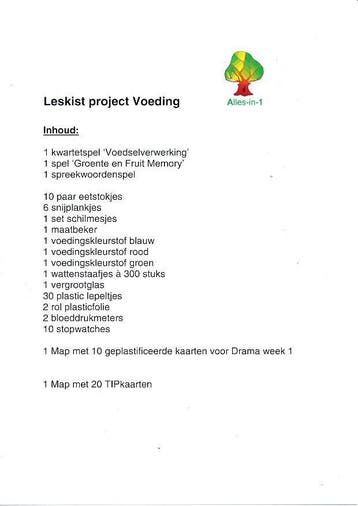 Alles-in-1 Leskist Project Voeding voor 60 leerlingen, Verzenden, Nieuw
