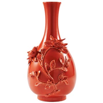 Polspotten X Rijksmuseum Vaas Orange 3d Birds Limited, Ophalen of Verzenden, Gebruikt, Rood