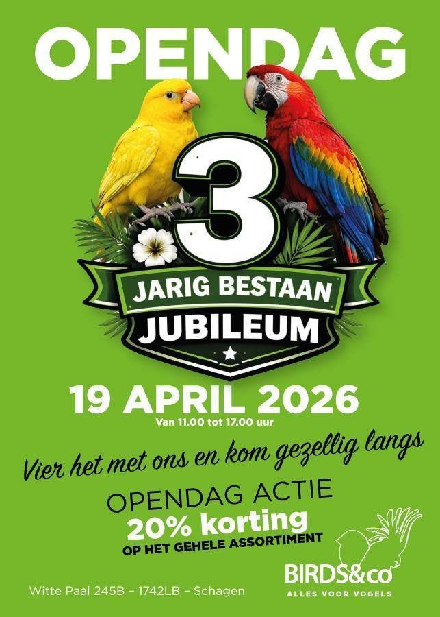 Wij vieren een feestje! 20% korting op het assortiment*, Dieren en Toebehoren, Vogels | Parkieten en Papegaaien