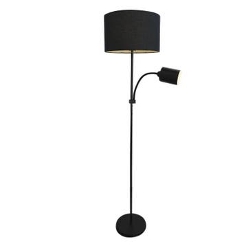 Moderne staande leeslamp zwart, Zev, met schakelaar, Nieuw, Ophalen of Verzenden, 150 tot 200 cm, Modern