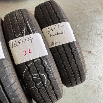 2 x Hankook 165-80-14 C Zomerbanden 10mm, Auto-onderdelen, Banden en Velgen, 14 inch, Ophalen of Verzenden, Band(en), 165 mm