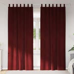 vidaXL Verduisterende gordijnen 2 pcs Wijnrood 140 x 245 cm, Verzenden, Nieuw, Rood