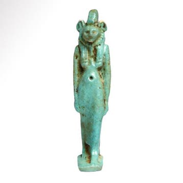 Oud-Egyptisch Faience Amulet van Sekhmet