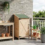 vidaXL Tuinschuur Naturel 59,5 x 56 x 113,5 cm Bewerkt hout, Tuin en Terras, Tuinhuizen, Verzenden, Nieuw