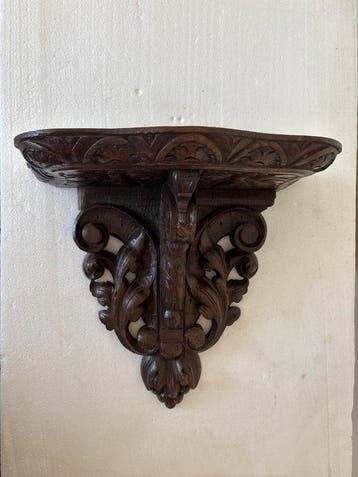 Wandtafel - Walnoot - Antieke Venetiaanse console, Antiek en Kunst