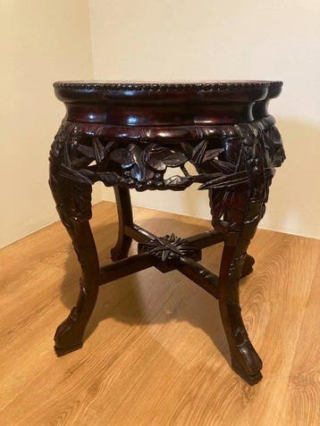 Bijzettafel - Palissander - Antieke rosehouten tafel