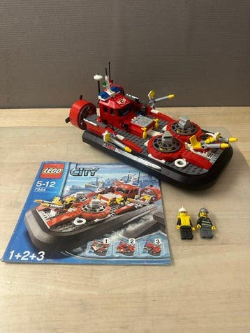 Lego Set - 7944 - City - Lego City Fire Hovercraft, Nieuw