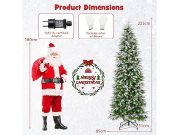 Coast Kunstkerstboom 225 cm - Voorverlicht met 350 Warmwitte, Diversen, Verzenden, Nieuw
