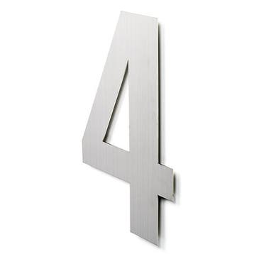 Deurbeslag | Huisnummer 4 | Intersteel | 50 cm, Verzenden, Nieuw