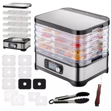 Ruhhy Voedseldroger 10L – Met LCD Timer en 5 Droogtrays V., Ophalen of Verzenden, Nieuw
