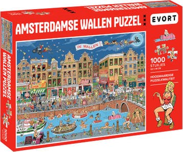 Amsterdamse Wallen Puzzel (1000 stukjes) | Evort - Puzzels, Verzenden, Nieuw