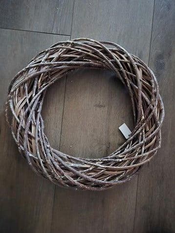 Krans Dik Grapewood White Wash 39×8 cm per stuk., Ophalen of Verzenden, Nieuw