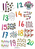 A2 poster - Onderbouw - Cijfers 11 t/m 20, Ophalen of Verzenden, Nieuw