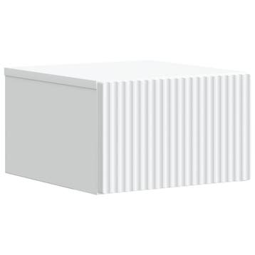 vidaXL Wandbeugel Bedkast met lade Wit 33 x 34,5 x 20 cm, Minder dan 45 cm, Verzenden, Nieuw, Minder dan 55 cm