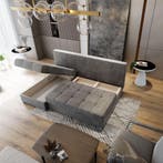 *SALE* Slaapbank/Hoekbank met opbergruimte Rio Okergeel €449, Huis en Inrichting, Verzenden, Hoekbank, 75 tot 100 cm, 200 tot 250 cm