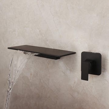 Watervalkraan zwart met plateau, Verzenden, Nieuw, Kraan
