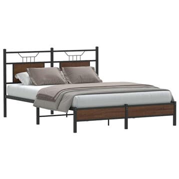 vidaXL Bedframe zonder matras bewerkt hout bruin eikenkleur, Bruin, Verzenden, 140 cm, 200 cm