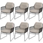 Rhodos dining tuinstoel antraciet Taste 4SO set van 6, Tuin en Terras, Ophalen of Verzenden, Nieuw