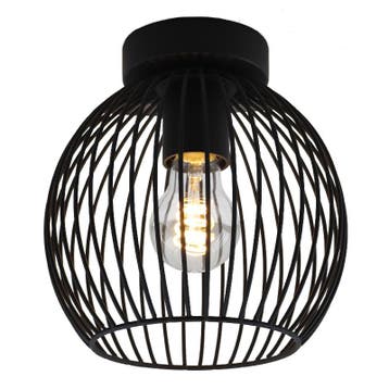 Industriële plafondlamp Wiro Bolvormig klein, Ophalen of Verzenden, Nieuw, Metaal