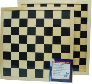 Schaak- en Dambord Zwart (40 cm) | HOT Games -, Verzenden, Nieuw