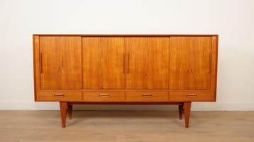 Vintage highboard | Wandkast | Teak | 1960s, Ophalen of Verzenden, Nieuw
