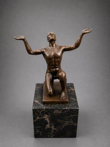 Cegaro - Beeld, Monumentaal bronzen sculptuur – Gesigneerd –
