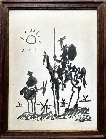 Pablo Picasso (1881-1973) - Don Quichotte et Sancho Panza, Antiek en Kunst