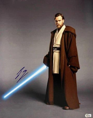Star Wars - Ewan McGregor - 28x35 cm Photo Signed in Person, Verzamelen, Nieuw